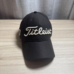 Titleist‎ FootJoy Pro V1 Golf Cap Mens L/XL Black Moisture Wicking Fitted Hat